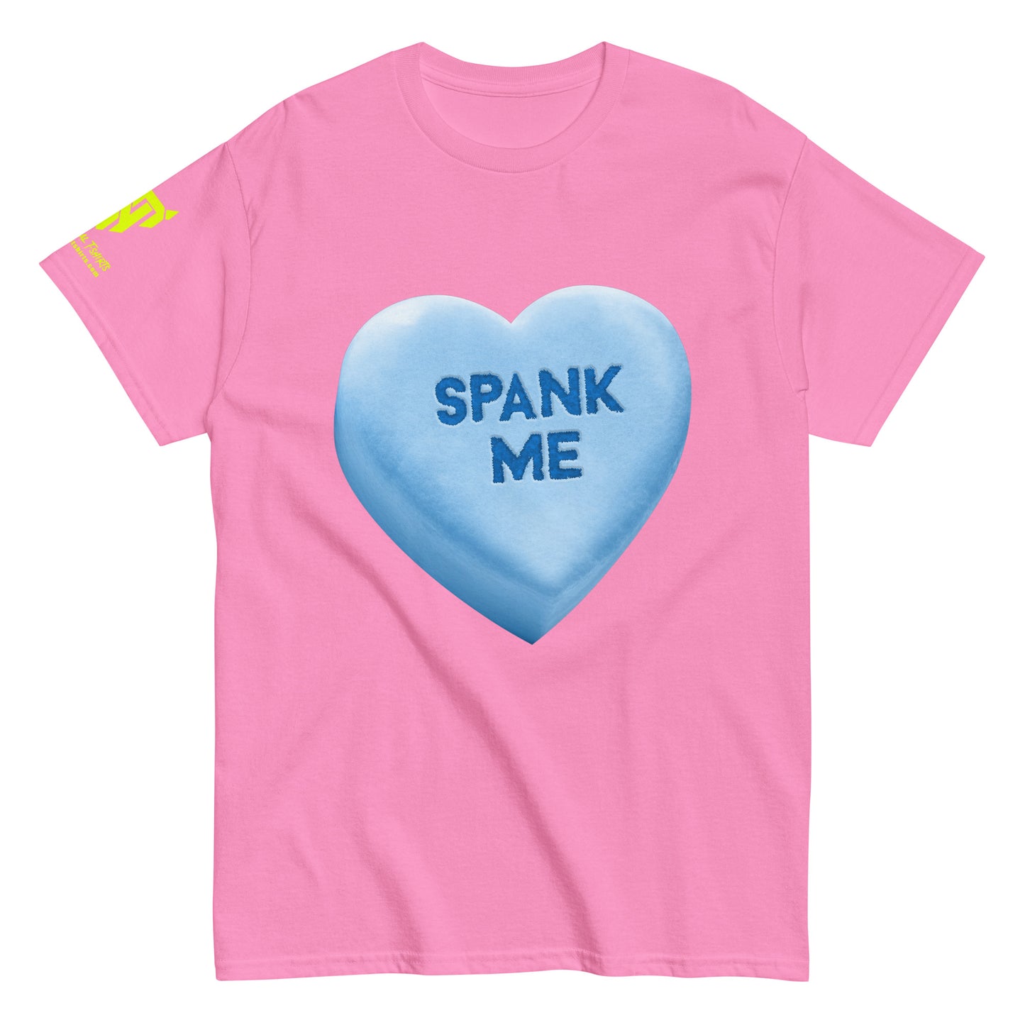 SPANK ME - Blue - Raunchy Valentine Candy Heart Unisex classic tee