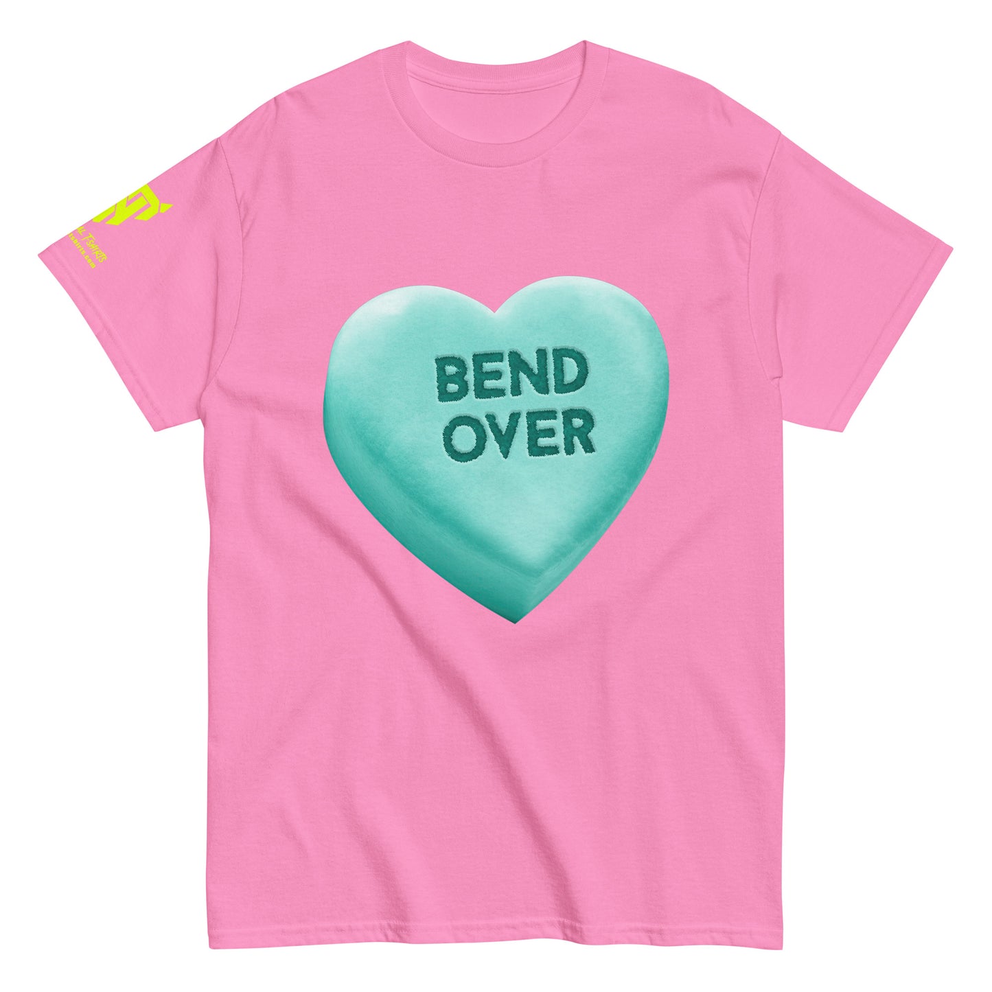 BEND OVER - Mint - Raunchy Valentine Candy Heart Unisex classic tee