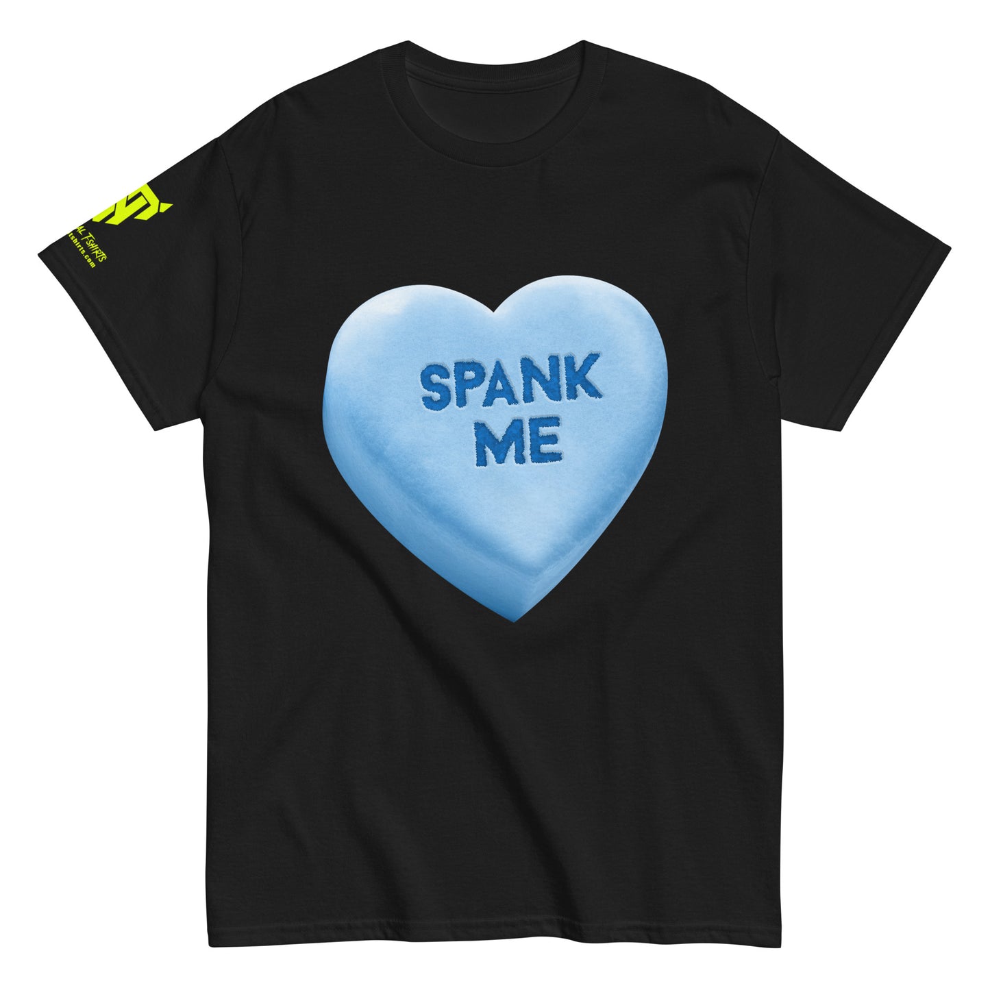 SPANK ME - Blue - Raunchy Valentine Candy Heart Unisex classic tee