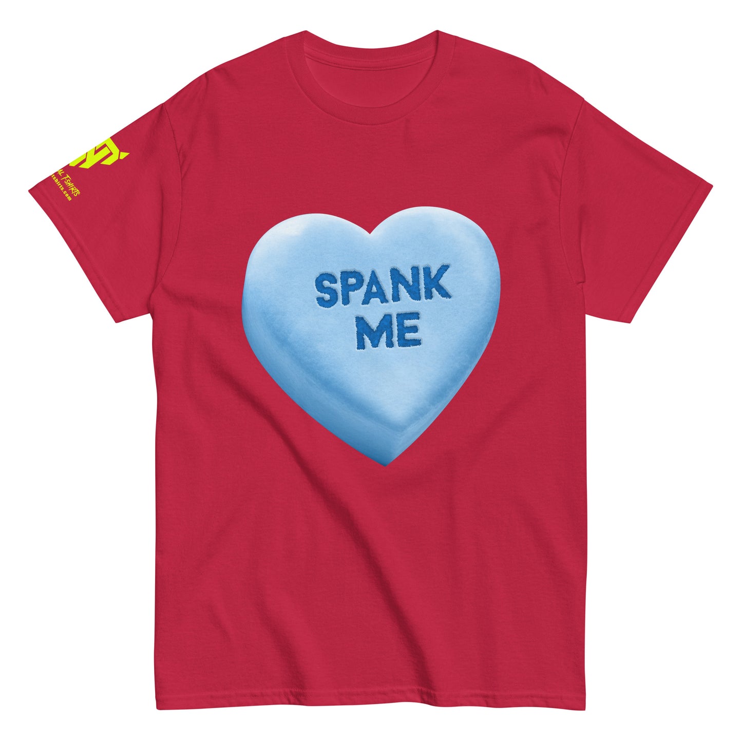 SPANK ME - Blue - Raunchy Valentine Candy Heart Unisex classic tee