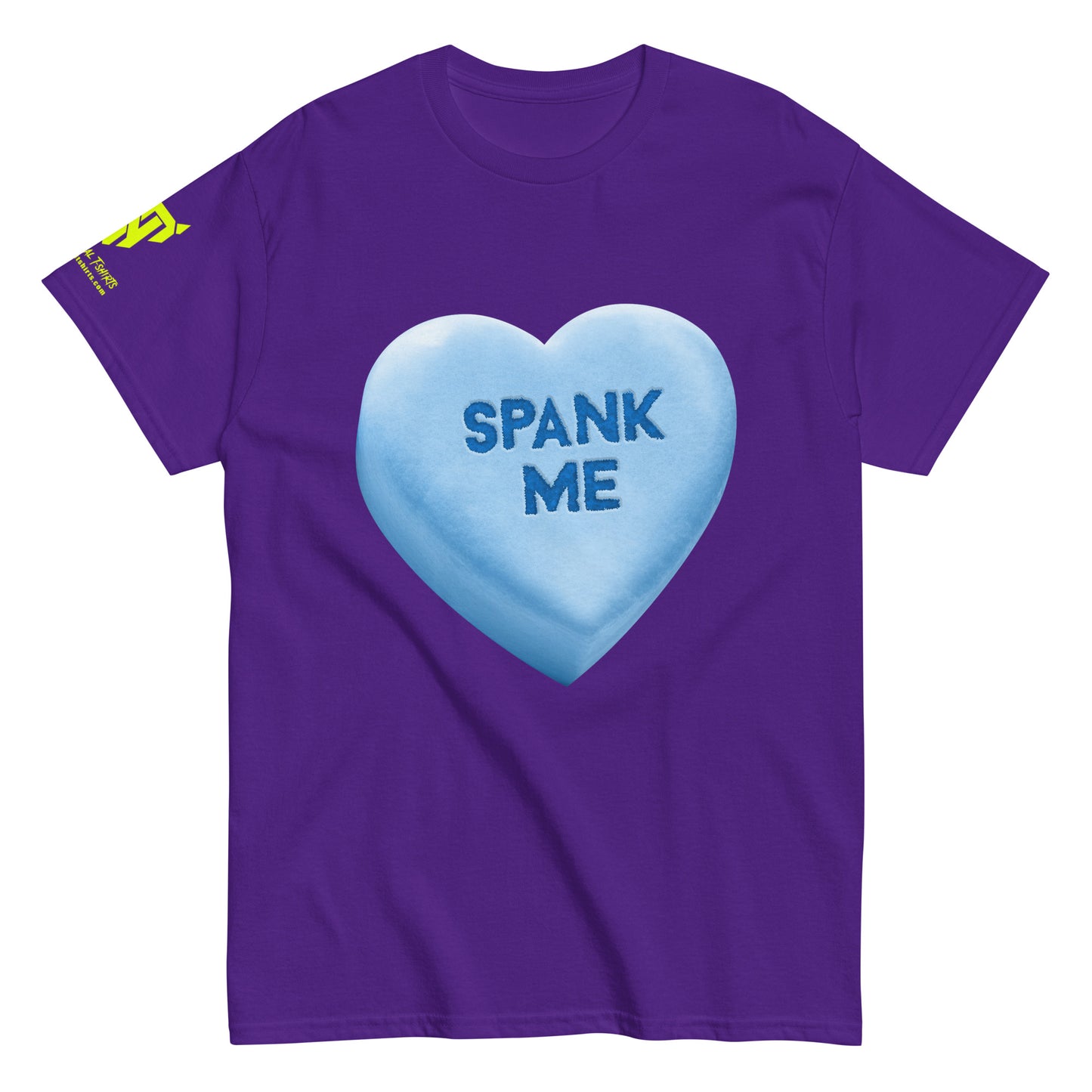 SPANK ME - Blue - Raunchy Valentine Candy Heart Unisex classic tee