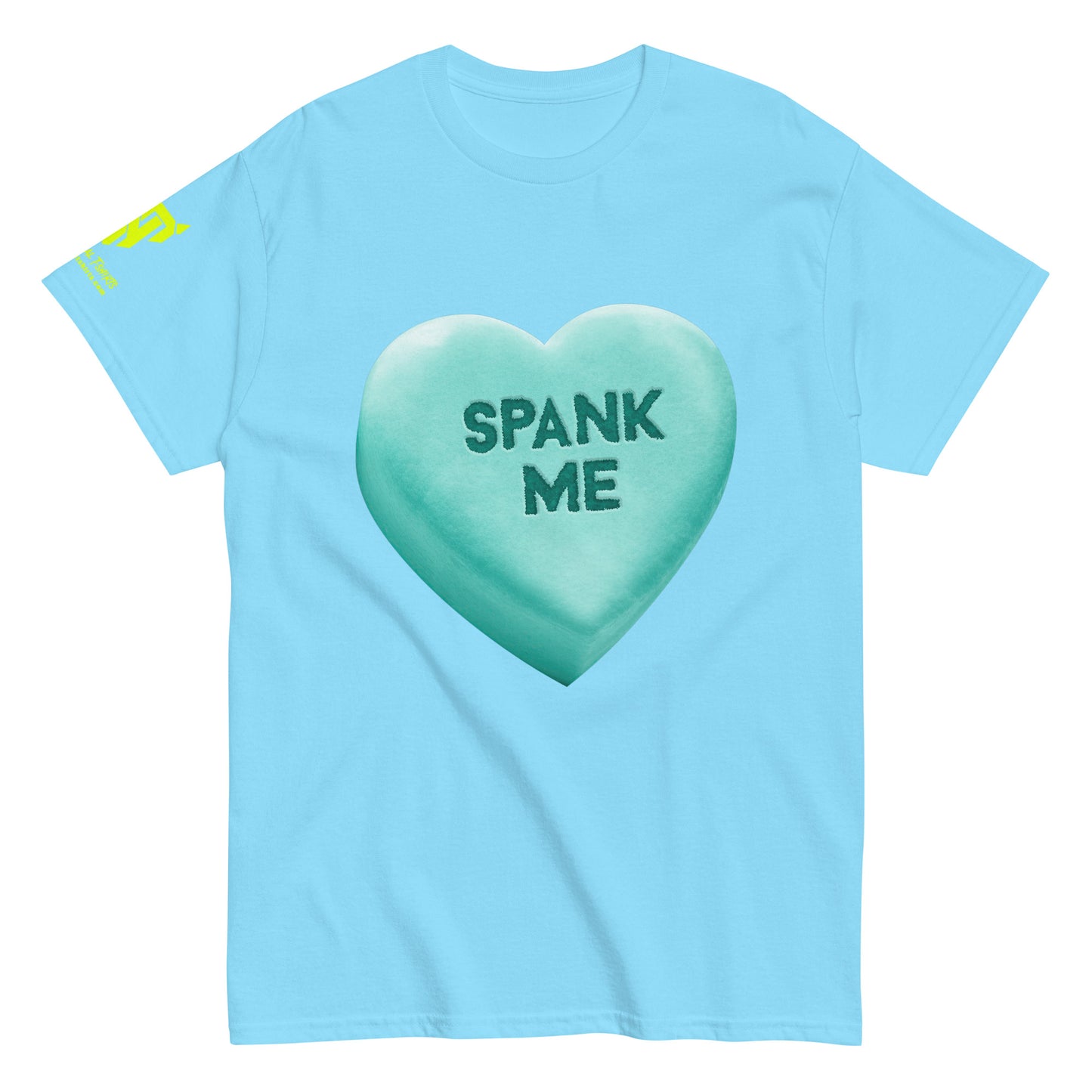 SPANK ME - Mint - Raunchy Valentine Candy Heart Unisex classic tee